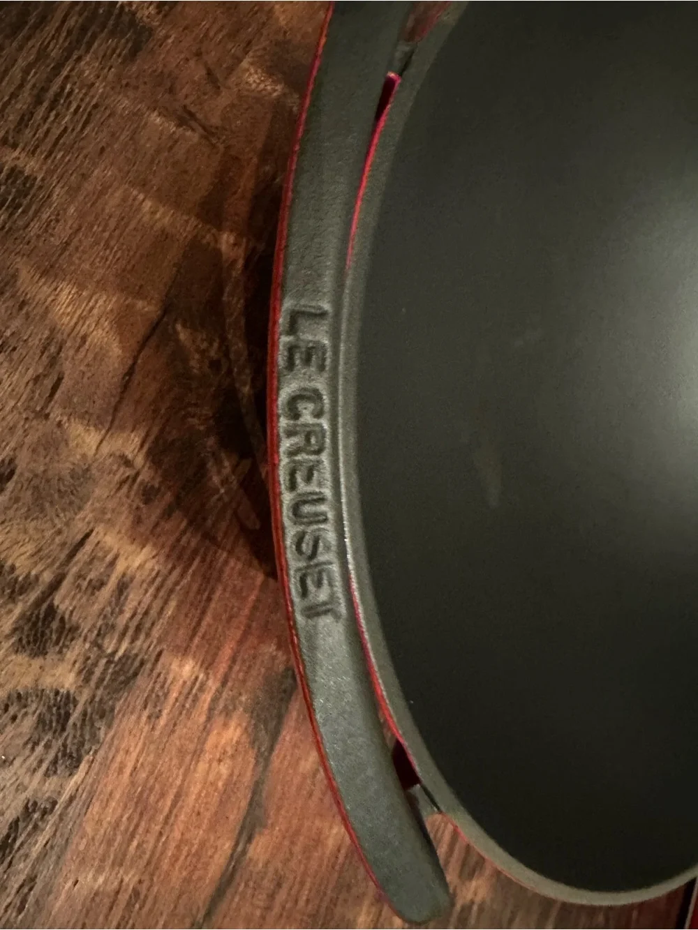 Le Creuset Red Cast Iron Wok
